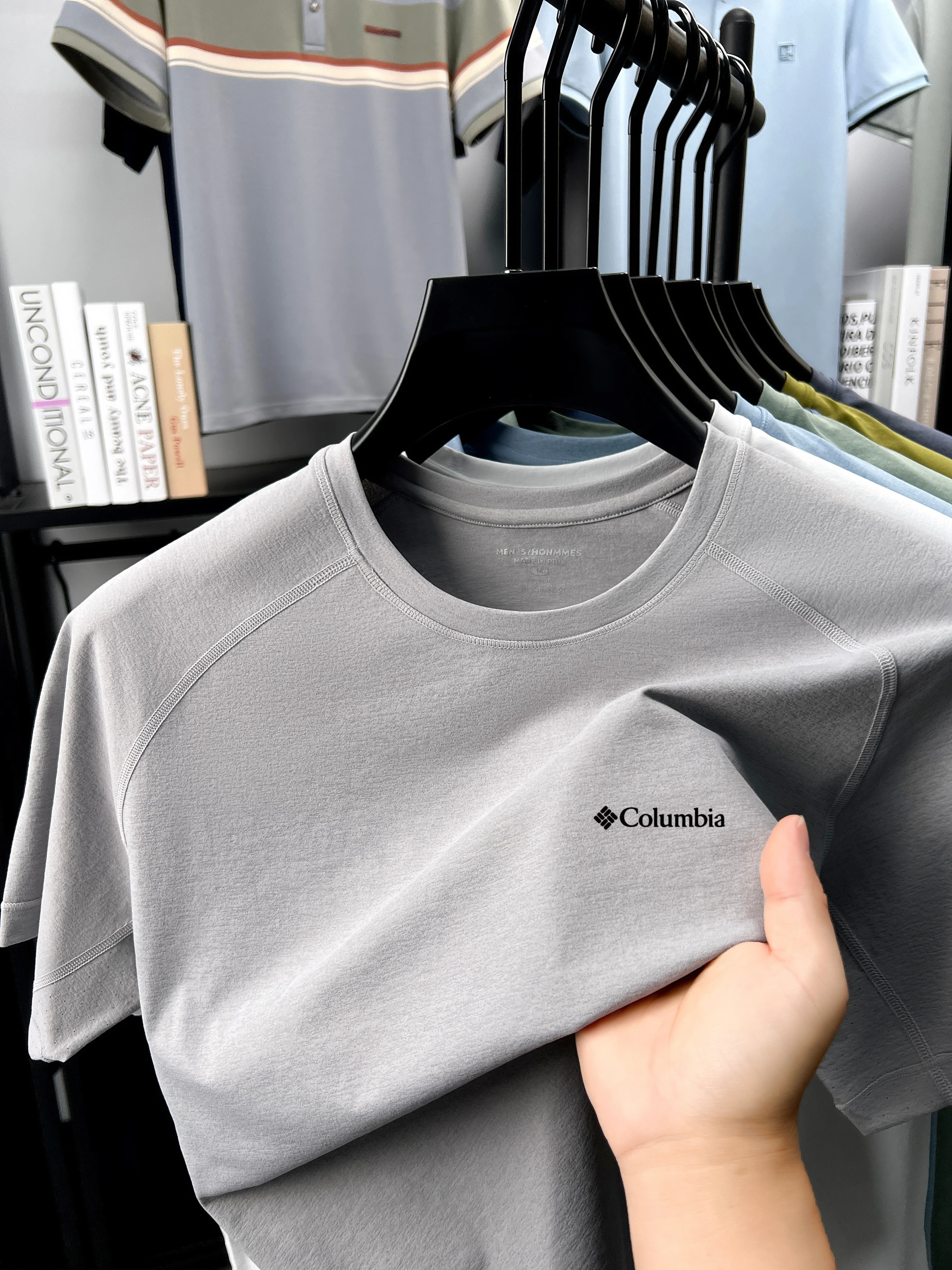 Summer new fashion letter design roun neck short sleeve Tshirt businea  leisure skin friendly breath men First pick top