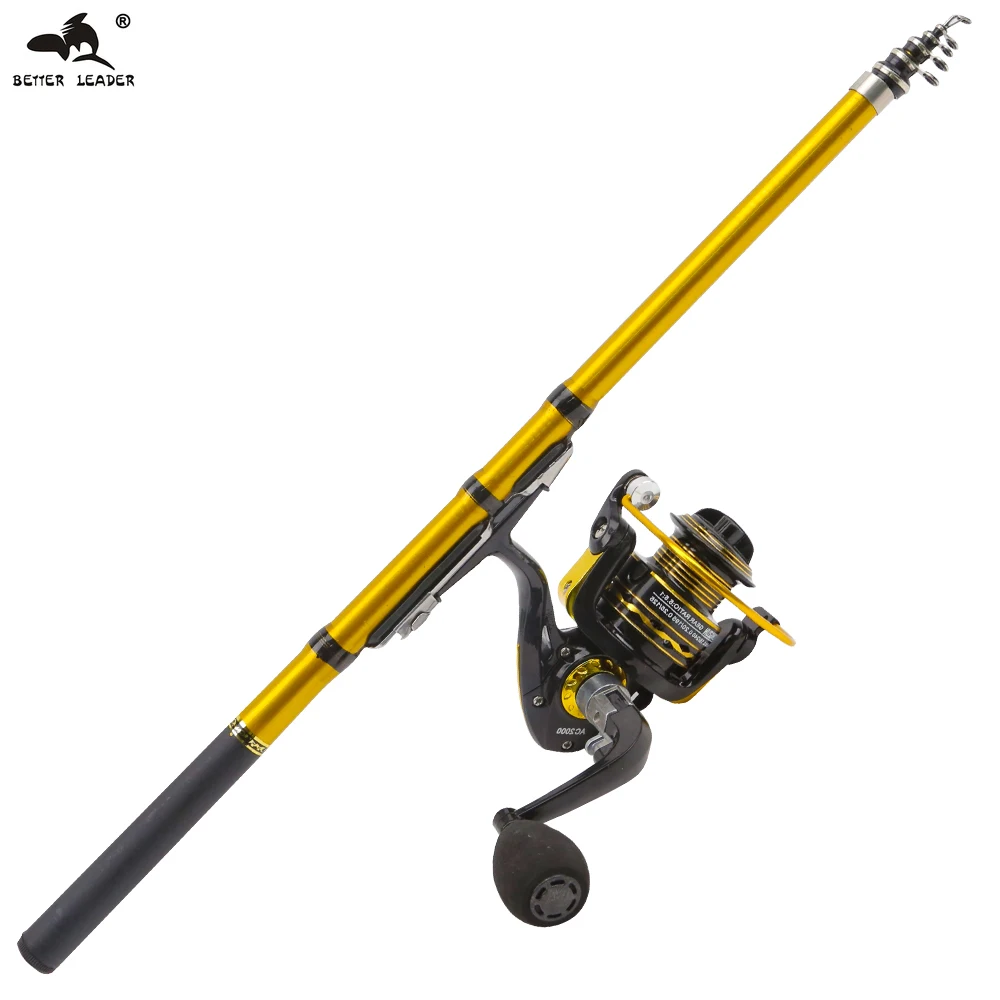 

Better Leader Fishing Rod Combo Portable Carbon Fiber Telescopic Fishing Pole And 1000-3000 Spinning Reel Fishing Tackle Set