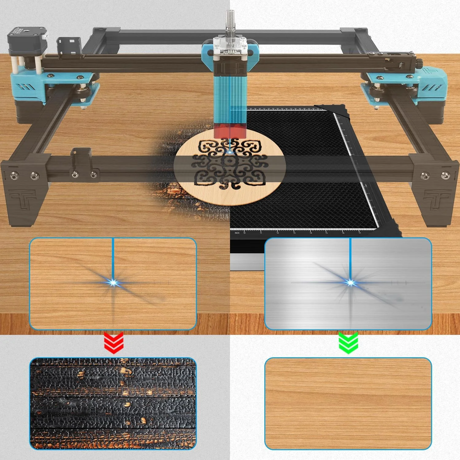 TWO TREES Cnc Laser Graveur Tafel Lasersnijmachine Honingraat Werktafel Voor Co2 Snijmachine Ts2 TTS-55 Laser Enquipment Onderdelen