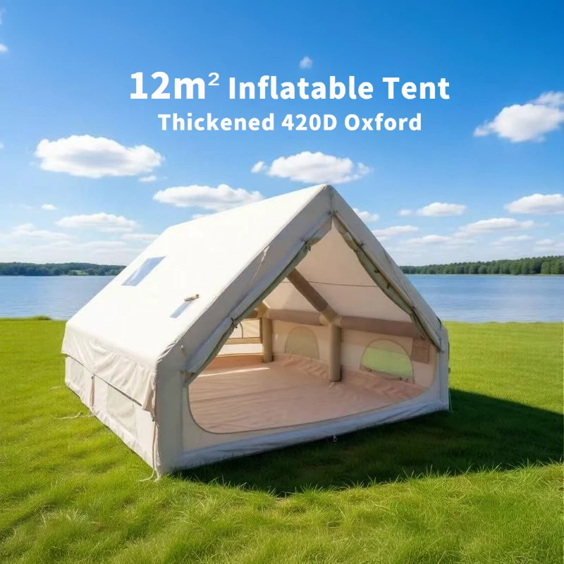 

12M Four Seasons Inflatable Roof Tent Waterproof Thickened 420D Oxford Cloth Camping Anti-Peeping Single Layer Fast Portable
