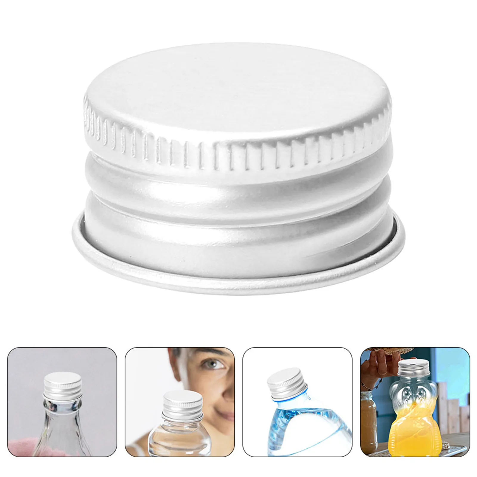 80Pcs Aluminium Threaded Screw Caps Airtight Leak-Proof Replacement Lids for Glass Bottles Jars Milk Bottles Secure Seal Metal
