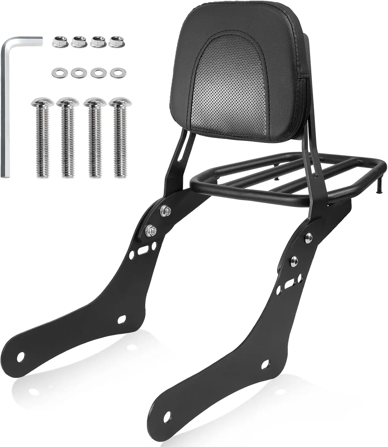Motorcycle Detachable Sissy Bar Rear Passenger Backrest Luggage Rack Backrest Pad Fit 2021 To 2026 1100 1100T DCT Replacement
