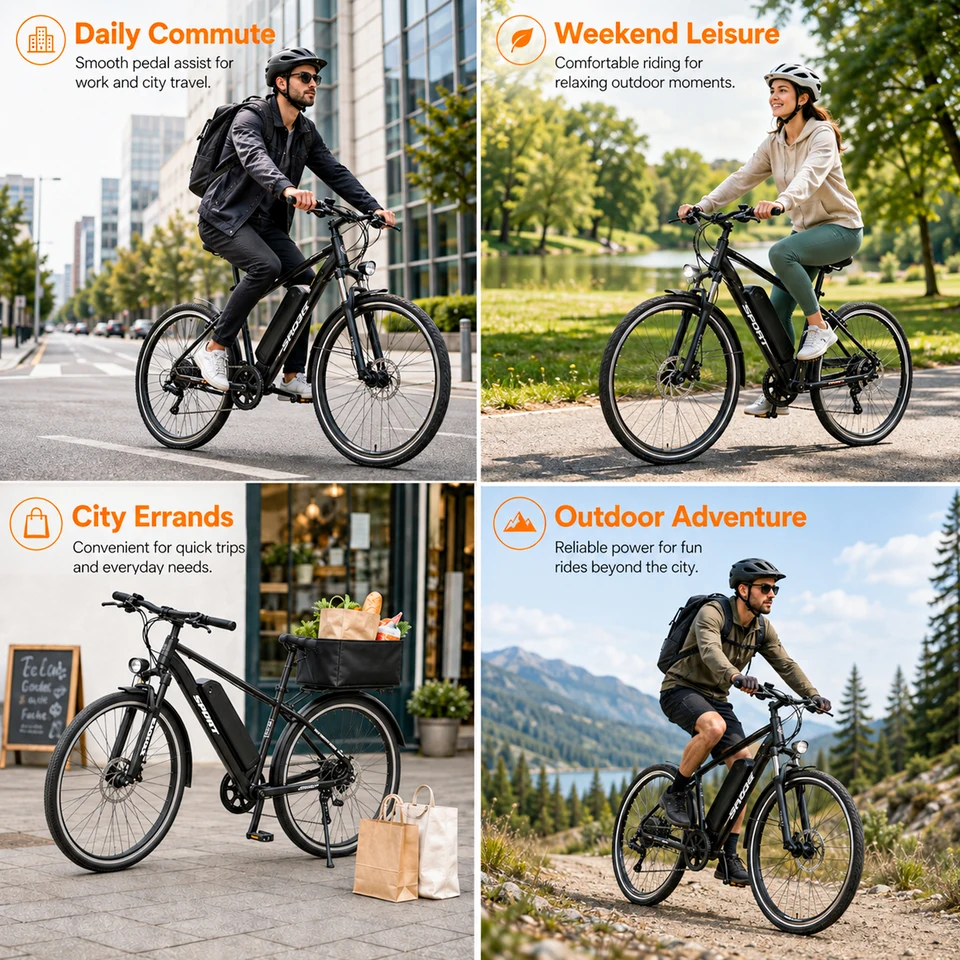 ASKGO Electric Bike for Adults, 26" Electric Mountain Bike, 1500W Peak Ebike, 48V 10.4Ah Removable Battery, 65 Miles,25MPH 48V 10.4Ah,UL2849 image 6