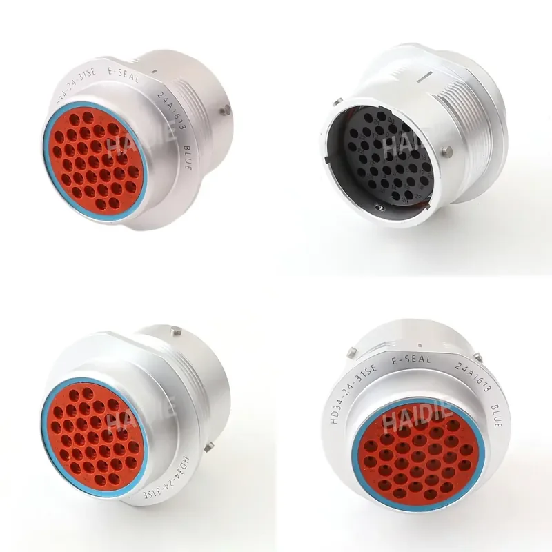 HD34-24-31SE Female 31-Way Automotive Waterproof Connector DEUTSCH HD Series Male or Female Plug with Terminal Pins