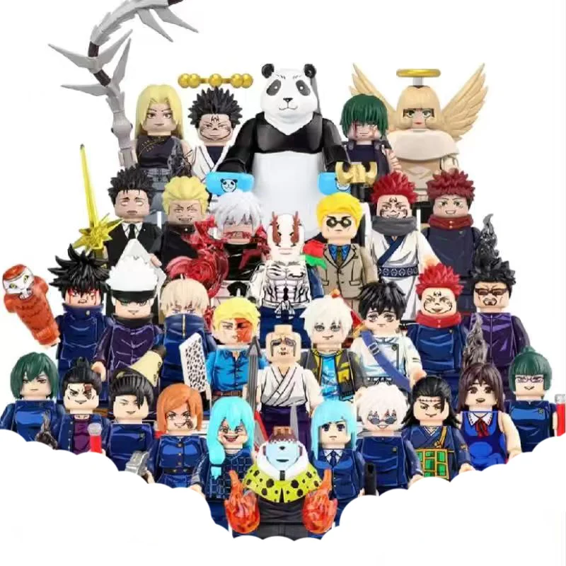 Jujutsu Kaisen Bausteine Itadori Yuji Gojo Satoru Ryomen Mini-Actionfiguren Zubehör Weihnachtsgeschenk für Kinder