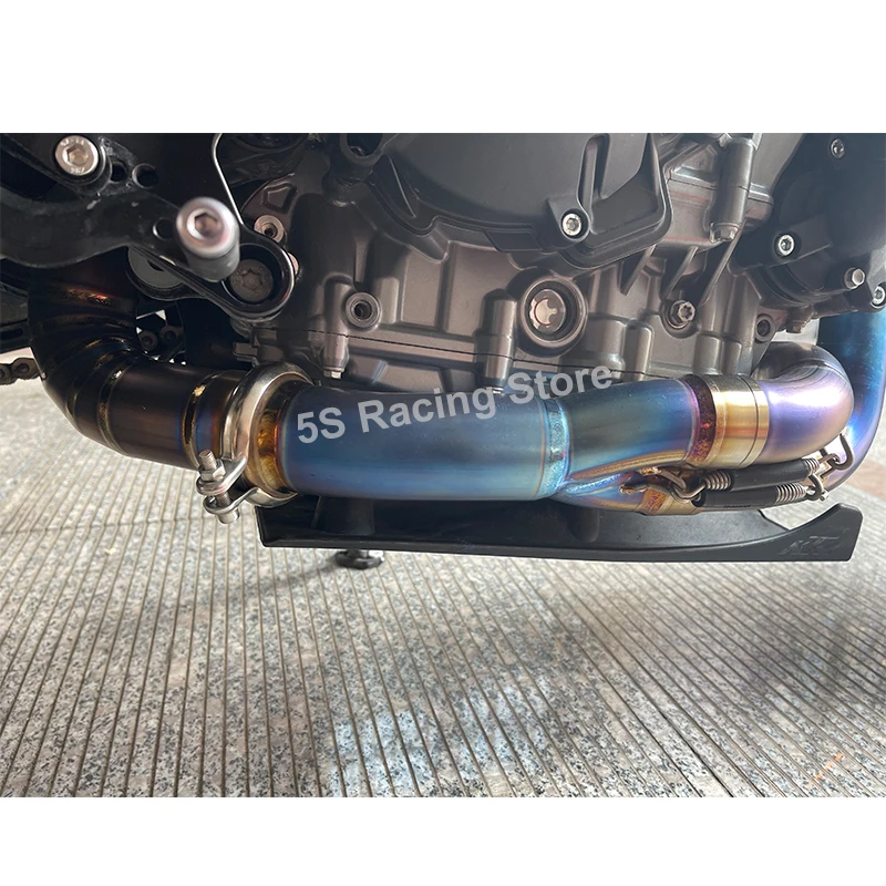 For Husqvarna Norden 901 Motorcycle Exhaust Escape Moto Modify Muffler Middle Link Pipe Titanium Alloy