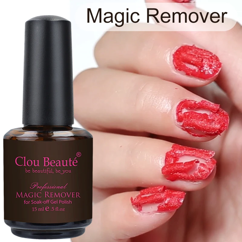 ClouBeaute Nail Gel Polish Remover Quick Easy Polish Magic Remover In 2-3 Minutes No Need Soaking Or Wrapping Nail Art 15ml