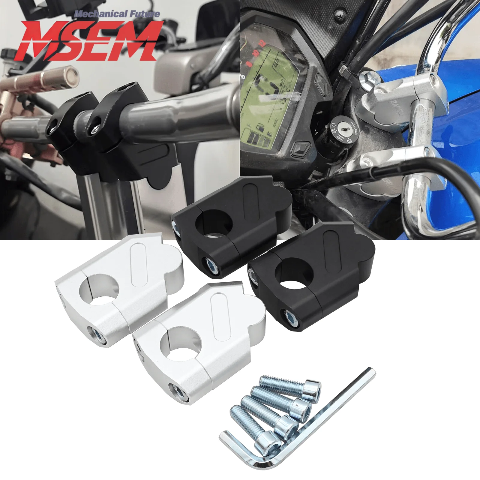 Universal 28mm 22mm Clamp Adapter For Kawasaki Suzuki Yamaha Honda BMW R1300GS 1250GS R1200GS R1200R Motorcycle Handlebar Risers