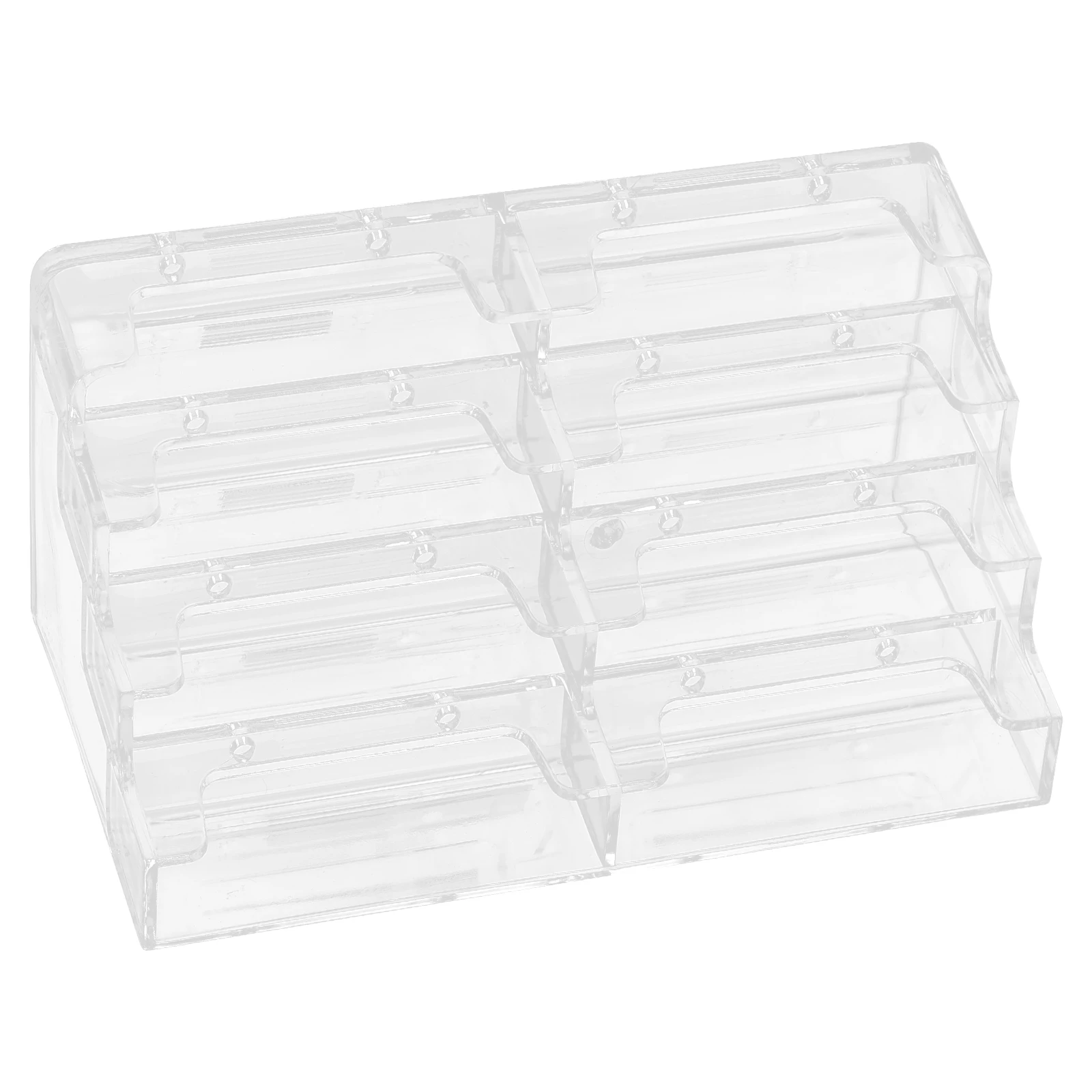 

Business Card Holder Acrylic Multi Level Transparent Desk Organizer Stand for Office Conference Name Card Storage Display Rack