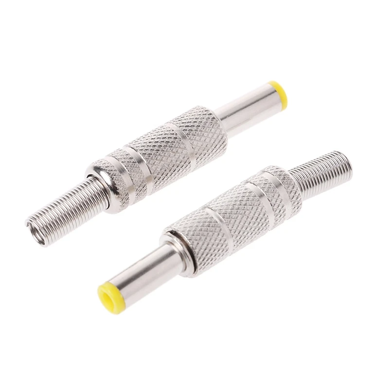 090F 5 шт. Металл 5,5x2,1 мм для разъема адаптера заглушки с питанием постоянного тока с желтым