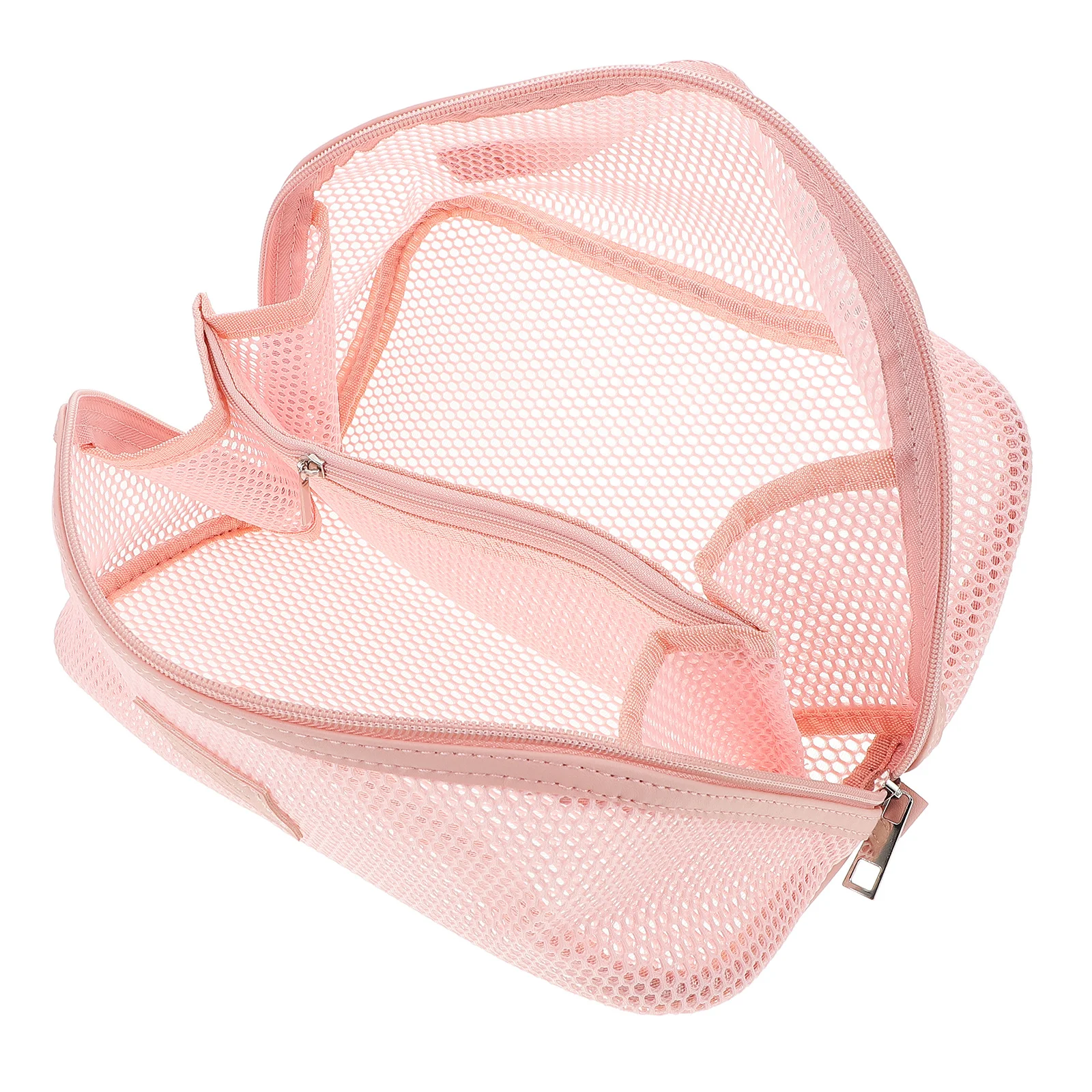 

Mesh Makeup Bag Large Capacity Travel Organizer Storage Compartments Portable Toiletry Bag Women Vacation Daily Use