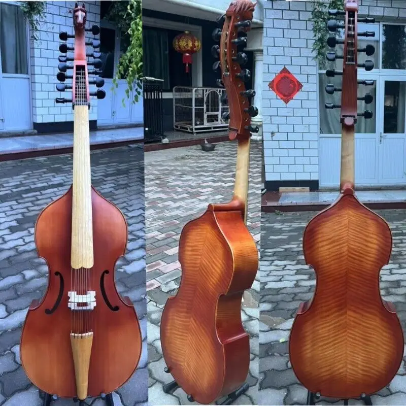 Rare Professional Baroque Model cello 7*7 strings concert viola da gamba 30