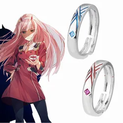 Brdwn Darling In The Franxx 유니섹스 HIRO ZERO TWO 코스프레 조정 가능한 커플 연인 반지