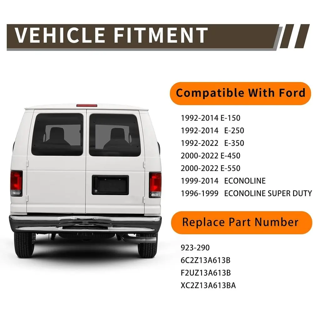 1992-2022 Ford E150-E550 Econoline High Mount 3rd Brake Light Replacement for 6C2Z13A613B, F2UZ13A613B, XC2Z13A613BA