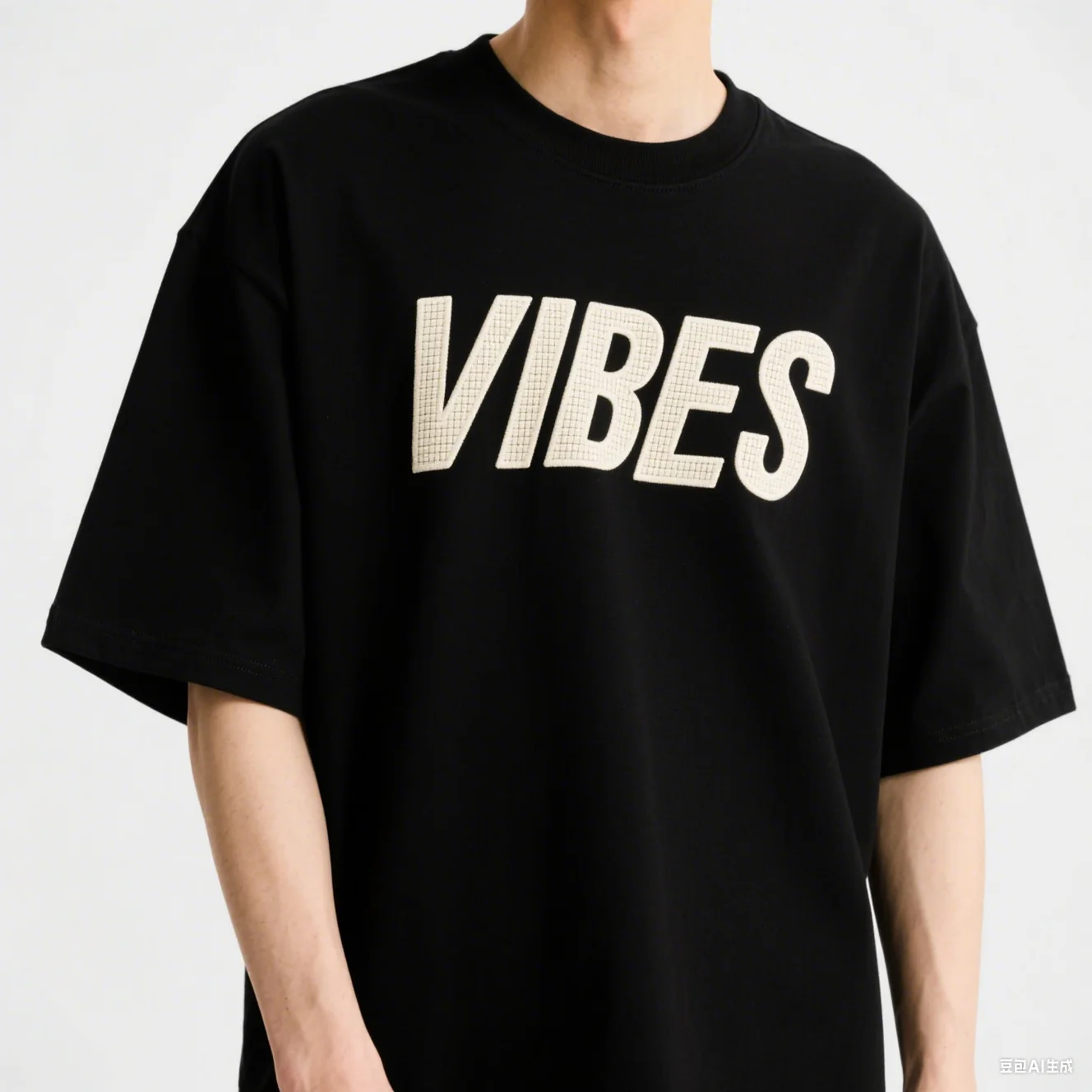 

Свободная футболка с короткими рукавами Vibes с буквенным принтом, унисекс, повседневная модная повседневная одежда, удобный хлопковый топ