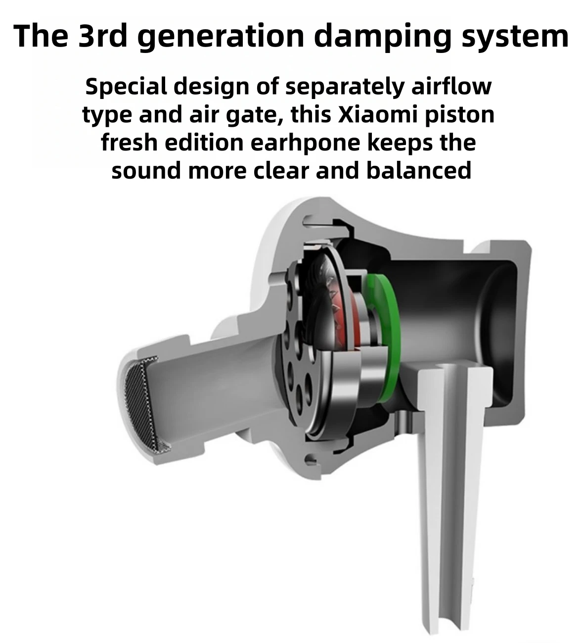 XIAOMI in-ear Sport Headphone with Mic Headset for Phone Xiaomi Samsung Huawei-Piston 3 Earphone Bass Wired 3.5MM