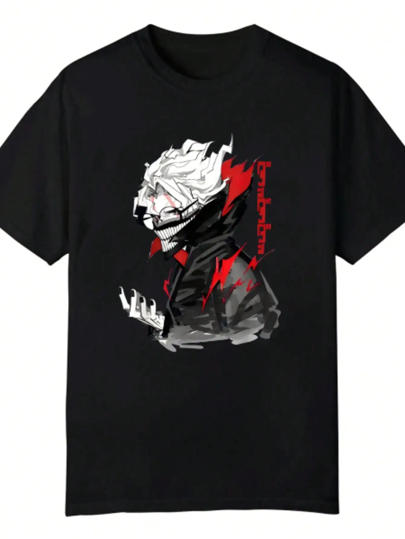 

Cool Anime Youth Printed T-Shirt, Summer Short Sleeved Round Neck Top, Comfortable And Versatile For Daily Outdoor Use
