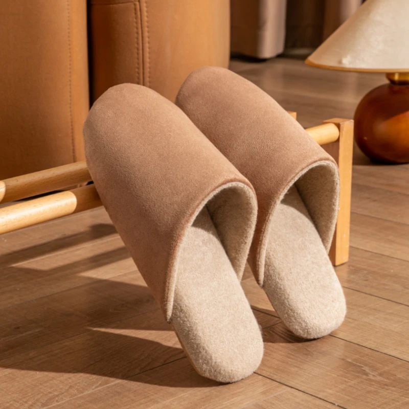 Autumn and Winter Men's House Shoes Indoor Non-Slip Slippers with Soft Sole Quiet Comfortable Lightweight Slip-Ons for Home - view 2