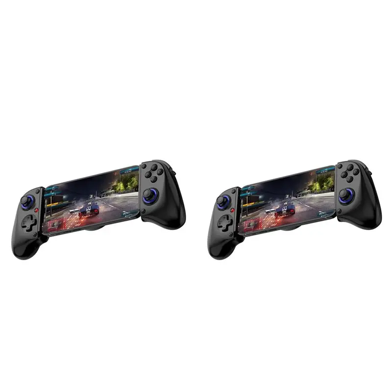 

【ДЕНЬ БЛАГОДАРЕНЬГОСТИ】2X D11 Телескопический игровой контроллер RGB с RGB-подсветкой, геймпад для телефона с функцией Turbo/6-осевым гироскопом/вибрацией для Android, IOS, PS3, PS4 B