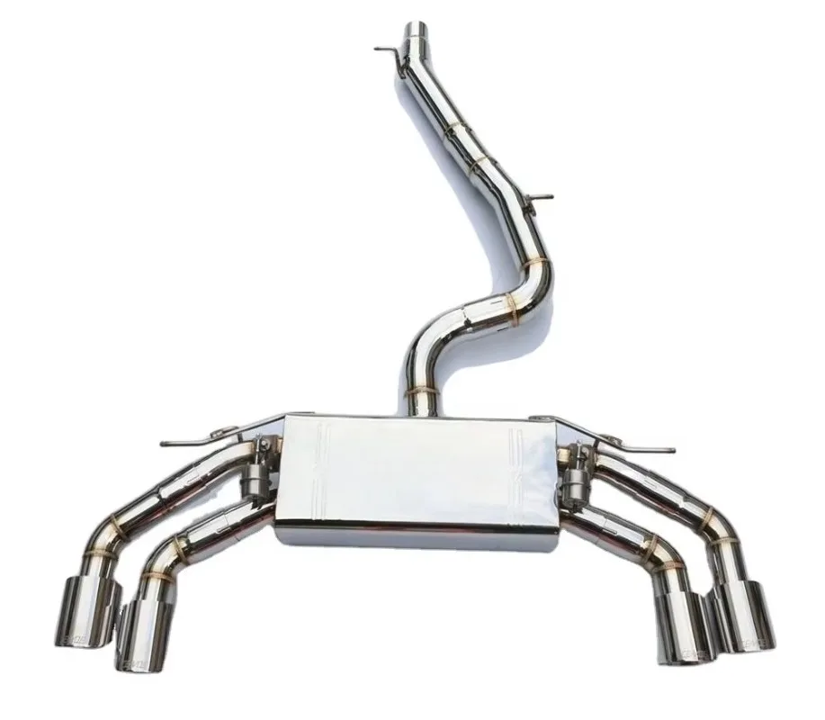 High Quality SUS 304 Fully Polished Silver Car Active Sound Exhaust Catback Tips for Audi TT E46 GTR