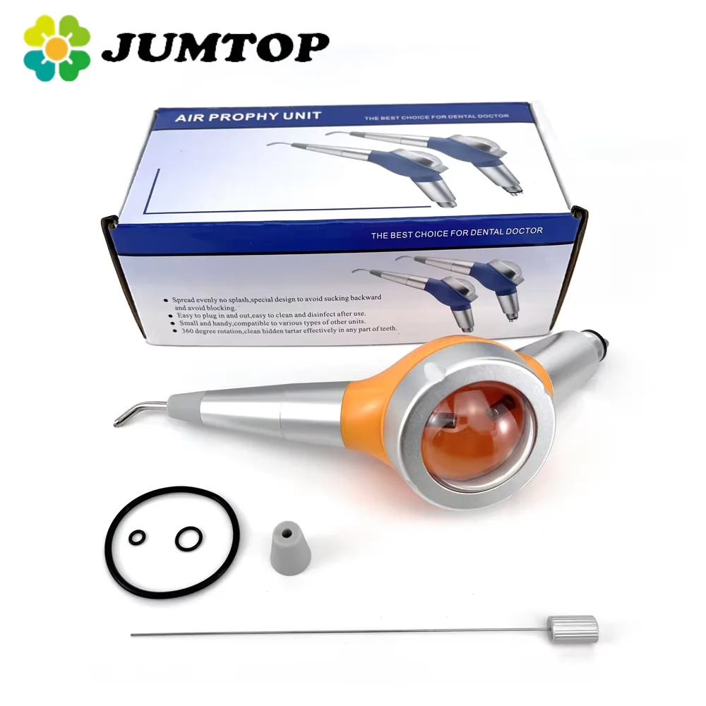 Dental Sandblaster Air Prophy Unit, 2/4 Hole Water Spray Polishing Gun for Teeth Cleaning & Air Polisher Jet