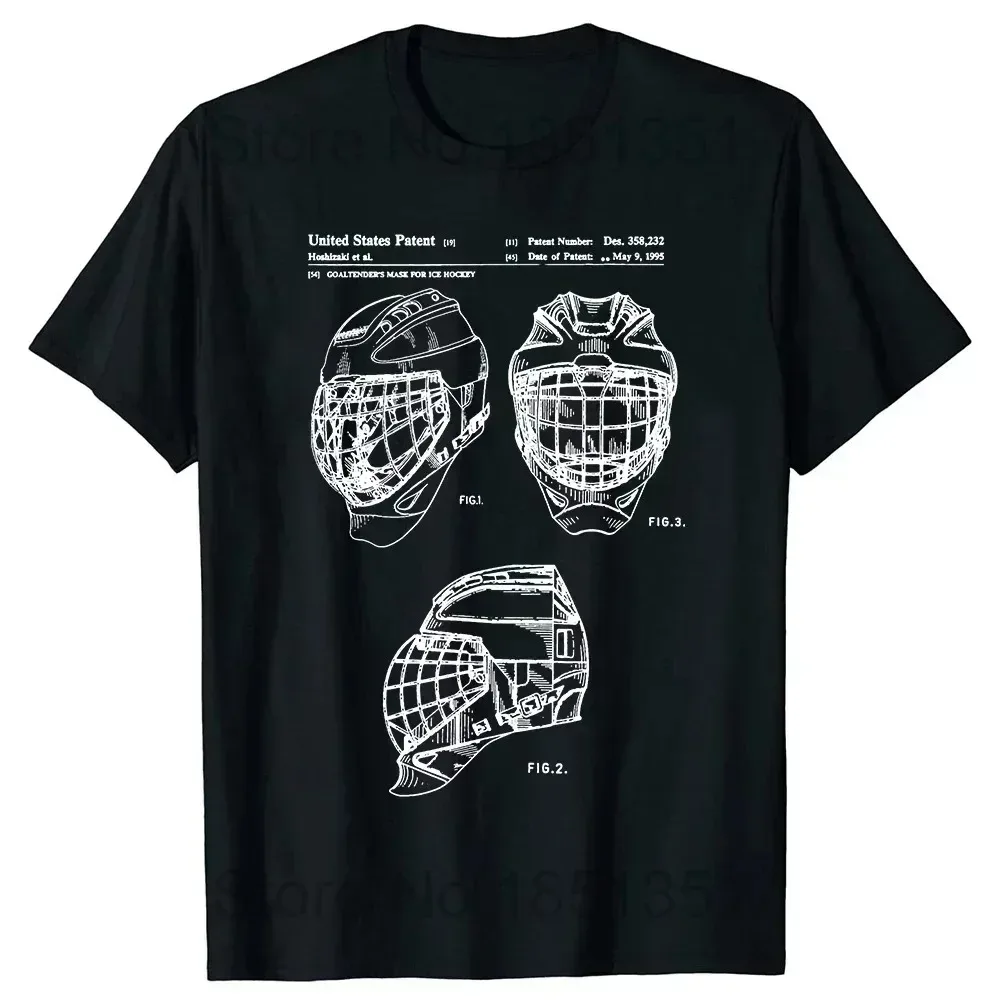 Funny Hockey Player Retro Goalkeeper O-Neck Cotton T Shirt Men Casual Short Sleeve Tees Tops Harajuku Streetwear T-shirt