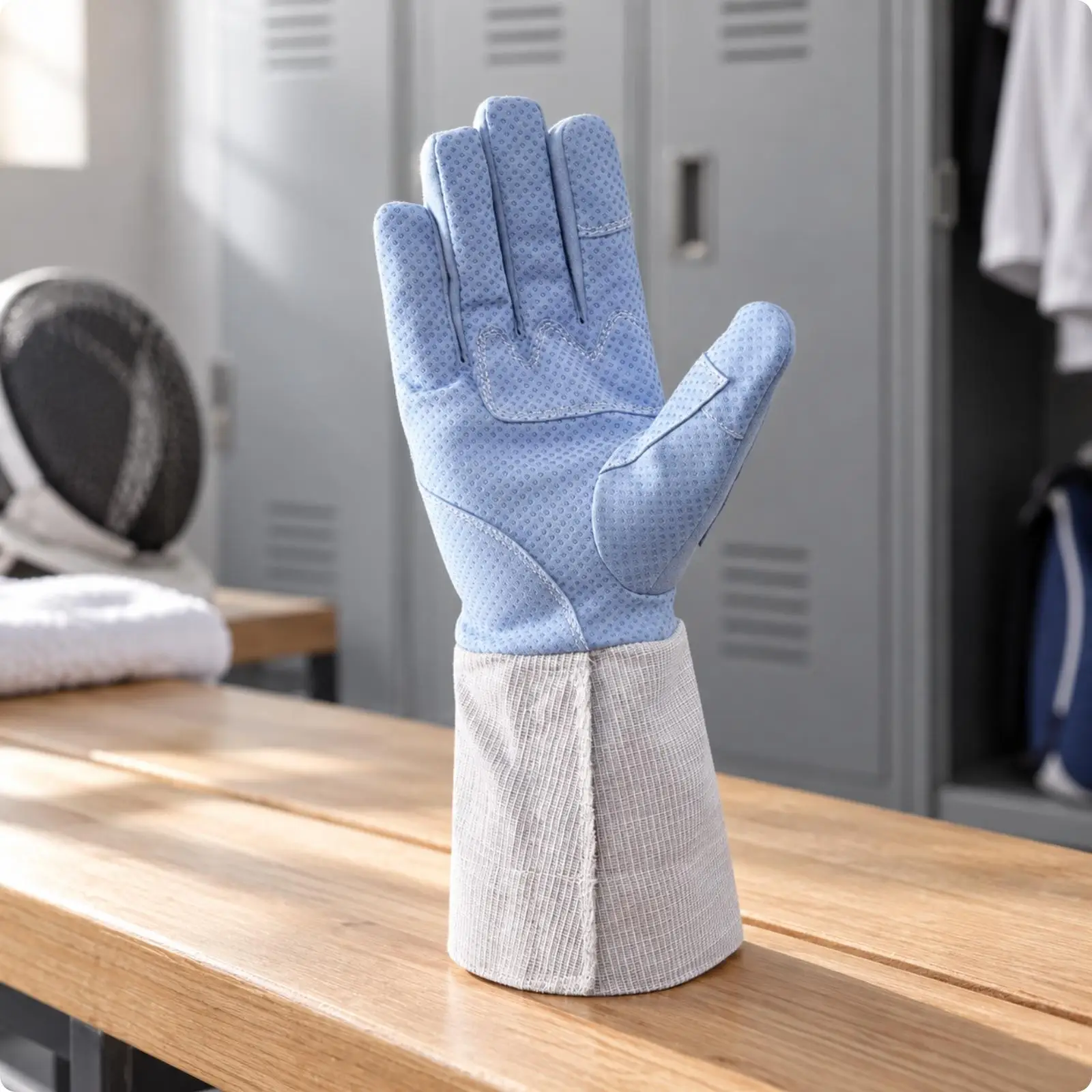 Right Hand Fencing Glove Sabre Training Mitt with Extended Cuff for Secure Grip and Wrist Guard