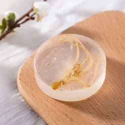 Handmade Gold Foil Bitter Ginseng Soap with Essential Oils -Mite Removal Oil Control Skin Nourishment Face Wash for Clearer Skin