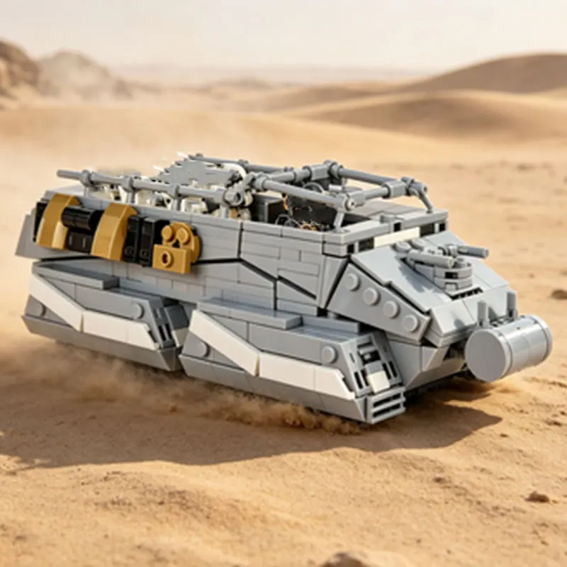MOC 710pcs Small Particle Assembly Building Blocks Armored Transport Vehicle Sci-Fi Model Toy Collectible Ornament Gift