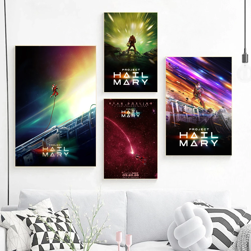 Grace in Space Project Hail M-Mary 2026 Sci-fi Movie Space Astronaut Cosmic Aesthetic Canvas Poster Wall Pictures Home Decor