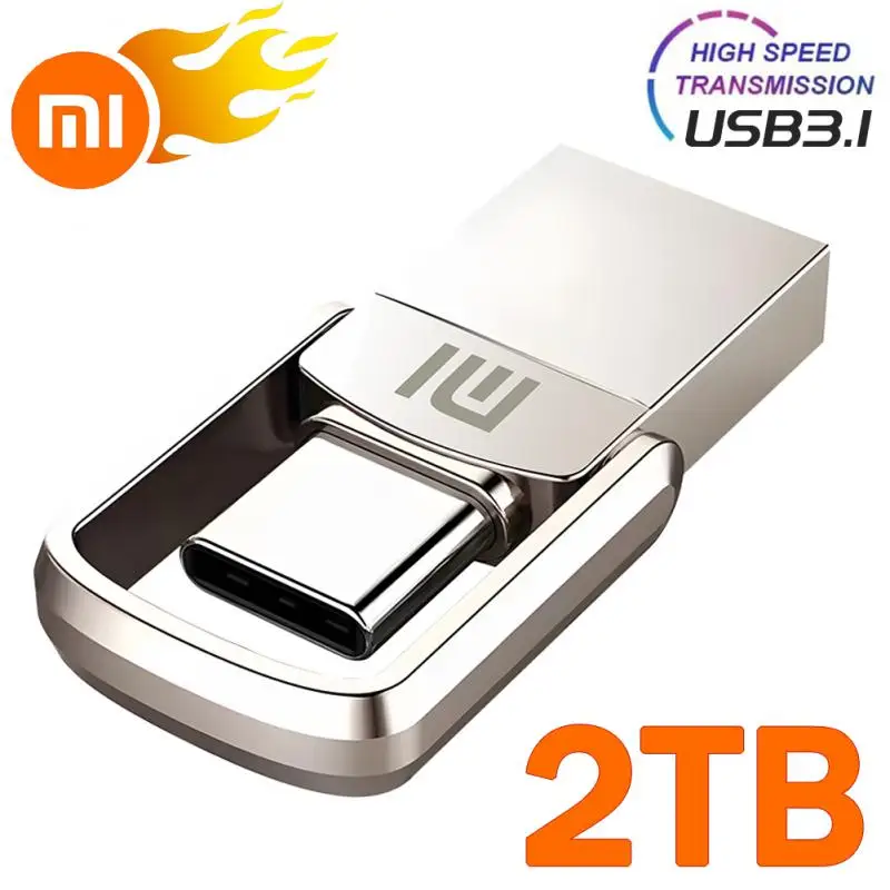 Xiaomi USB3.0 Metal Disk 2TB 1TB High-Speed Flash Drives Portable Hard Drive File Rransfer Waterproof U Disk For Laptop Desktop