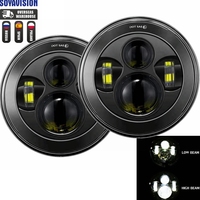 Car Headlights Led 7 Inch Motorcycle Headlight Off Road 60W Work Light 12V 24V for Jeep  Halo JK Headlights TJ Land Rover
