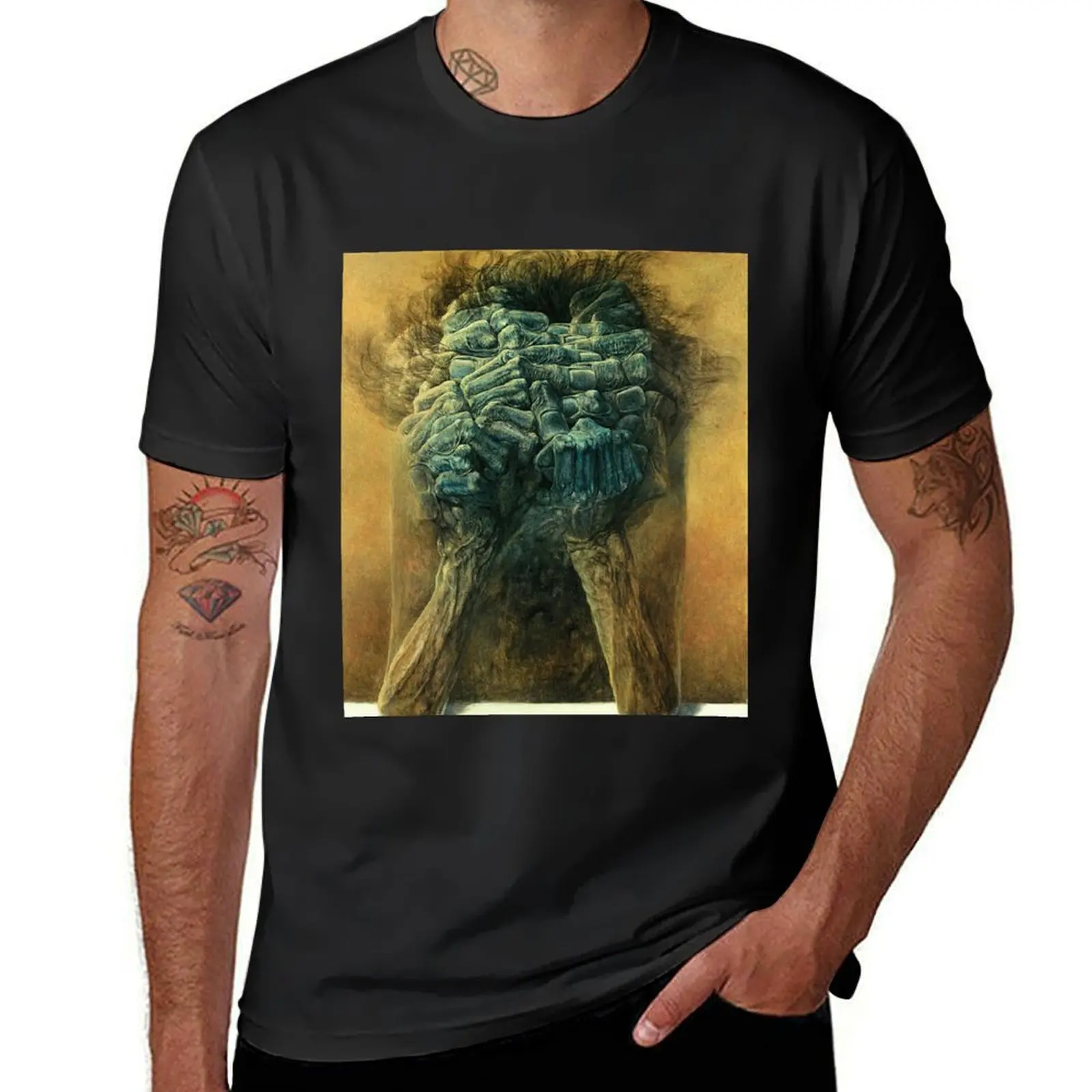 zdzislaw beksinski T-Shirt customs kawaii clothes cute clothes sports fans workout shirts for men