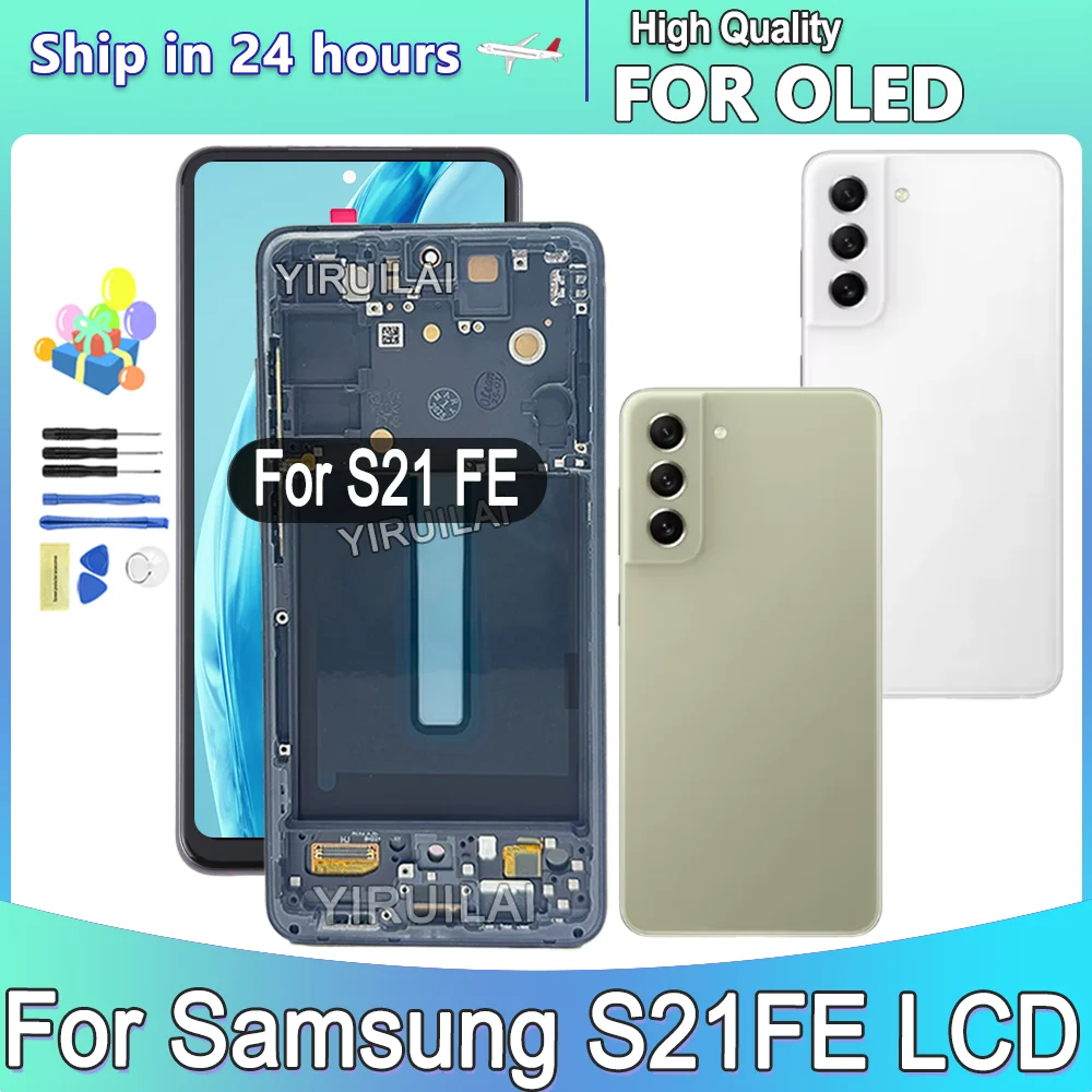 

OLED For Samsung S21FE 5G LCD Display G990B G990U G990B/DS G990E Touch Screen Digitizer Assembly Replacement LCD Display