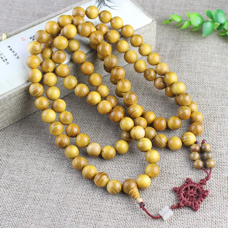 Factory Wholesale Trash Wood108Rosewood Pieces Buddha Beads Rosary12MMNeck Hanging Wooden Cultural Artifact Men and Women Lanyar