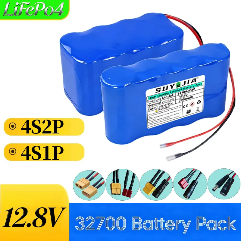 

Lifepo4 Battery Pack 32700 4S1P/4S2P 12.8V7Ah/14Ah with BMS for Electric Boats Drones Toy Cars Etc Uninterruptible Power Supply