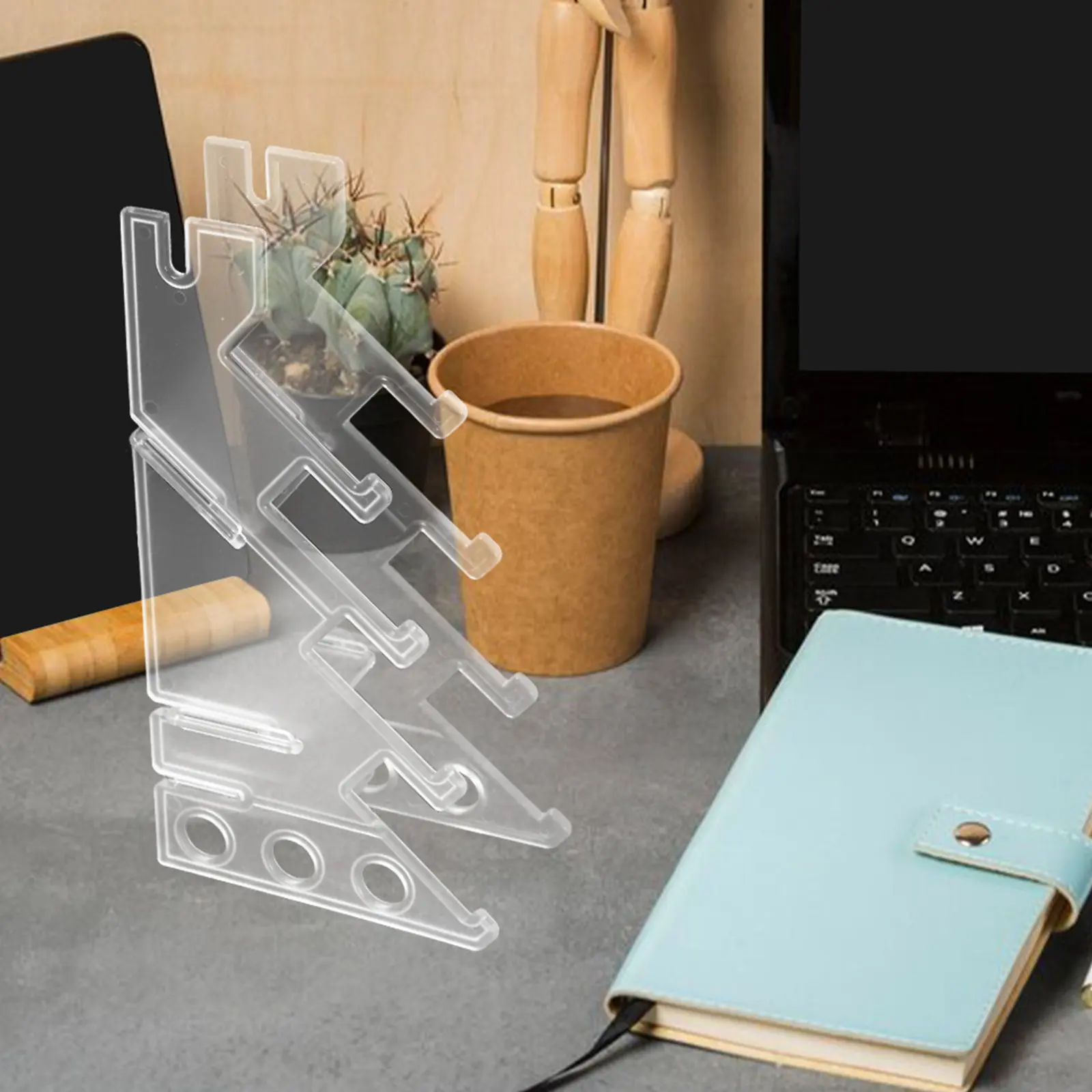 Plastic Finger Skateboard Rack Transparent Display Stand Space Saving Organization Clear View Protection for Miniature