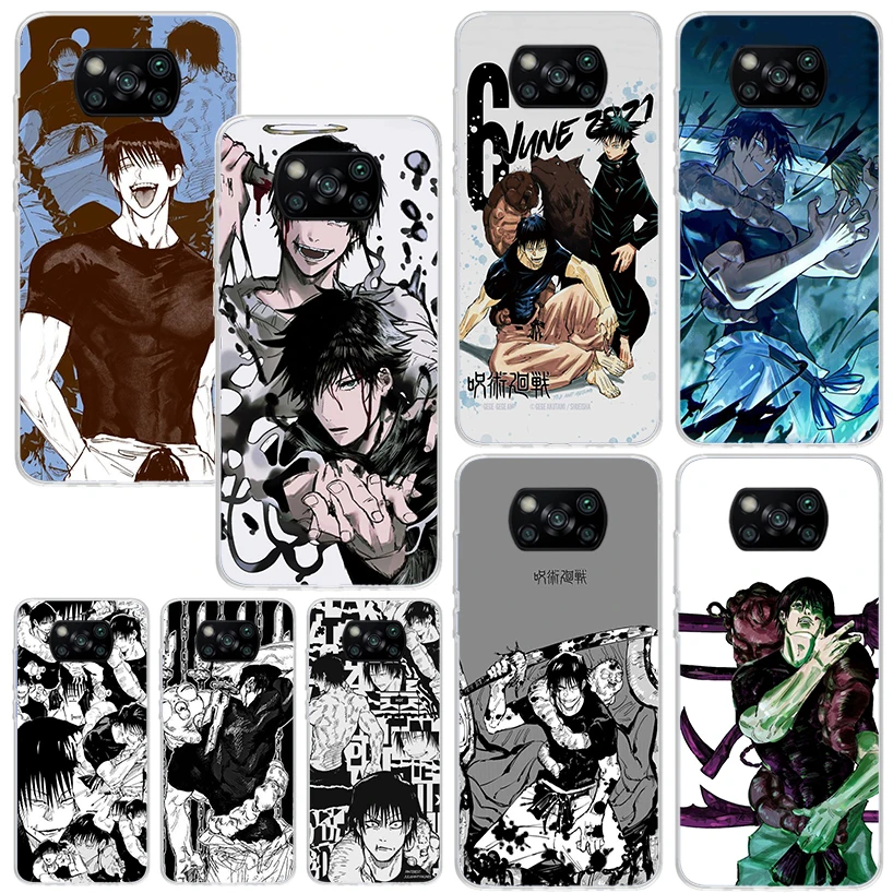 Jujusu-Kaisen Fushiguro Toji Phone Case For Xiaomi Poco X6 X5 X4 X3 Nfc F6 F5 Pro F4 Gt F3 F2 F1 M5S M4 M3 Art Fundas Back Cover