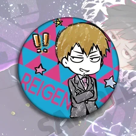 Anime Graffiti Badges Set, Arataka, Psycho, Shigeo, Kageyama, Dimple, Alfinetes de lapela para mochilas, Reigen