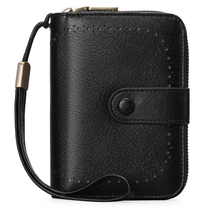 

Новое поступление, женский кошелек в стиле ретро, европейский стиль, вощеная кожа, держатель для карт-аккордеона, многофункциональный клатч