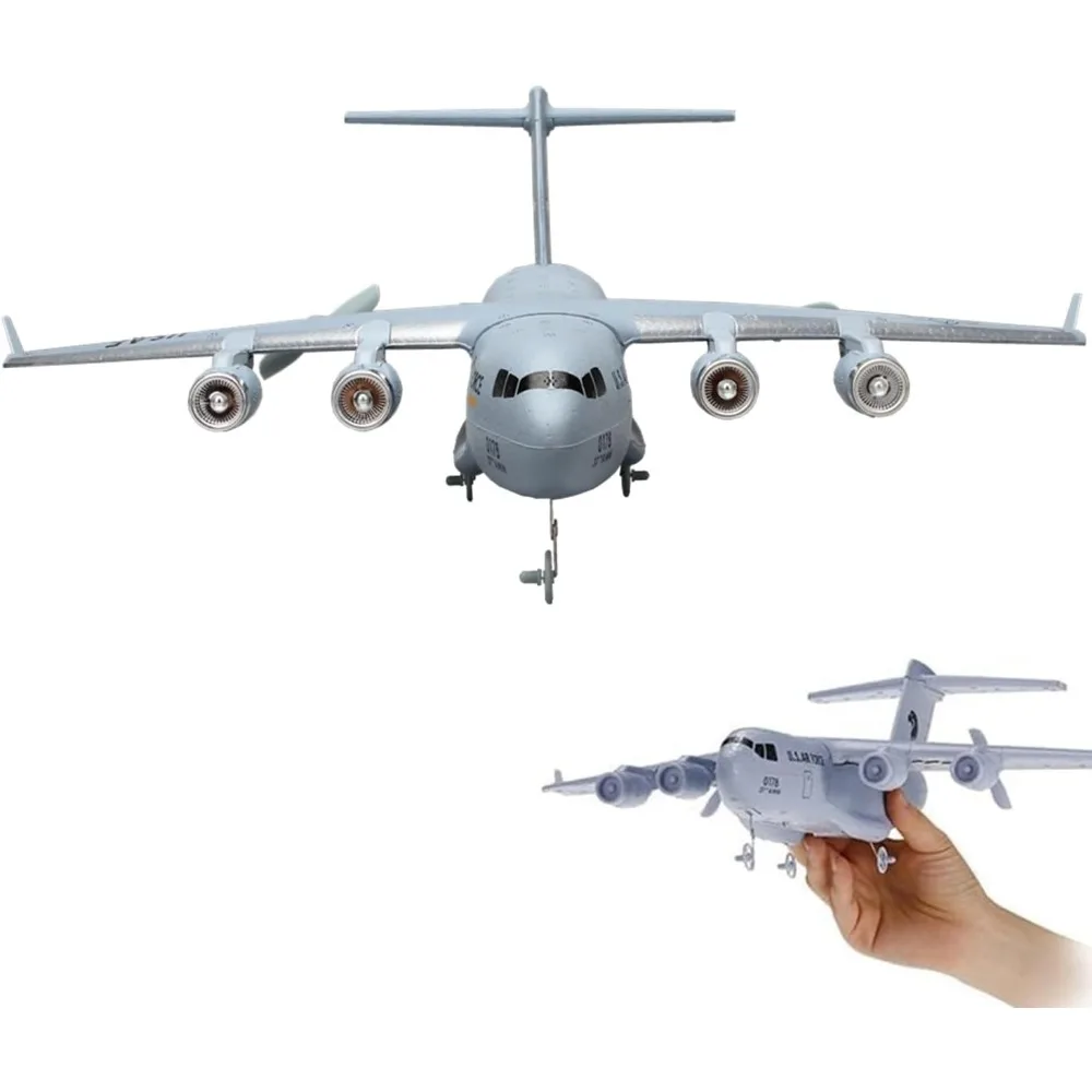 Avião RC de 2 canais C-17, modelo pronto para voar para crianças e adultos, ideal para iniciantes