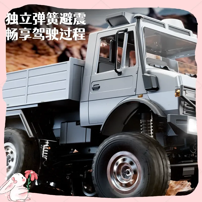 Novo estoque jjrc c8823 unimog brinquedo de carro de controle remoto em escala completa-seis rodas motrizes fora de estrada simulação de escalada veículo presente