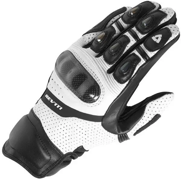 

New Motorcycle Revit Gloves Black/White/Red Racing Genuine Leather Motorbike MX ATV Gloves