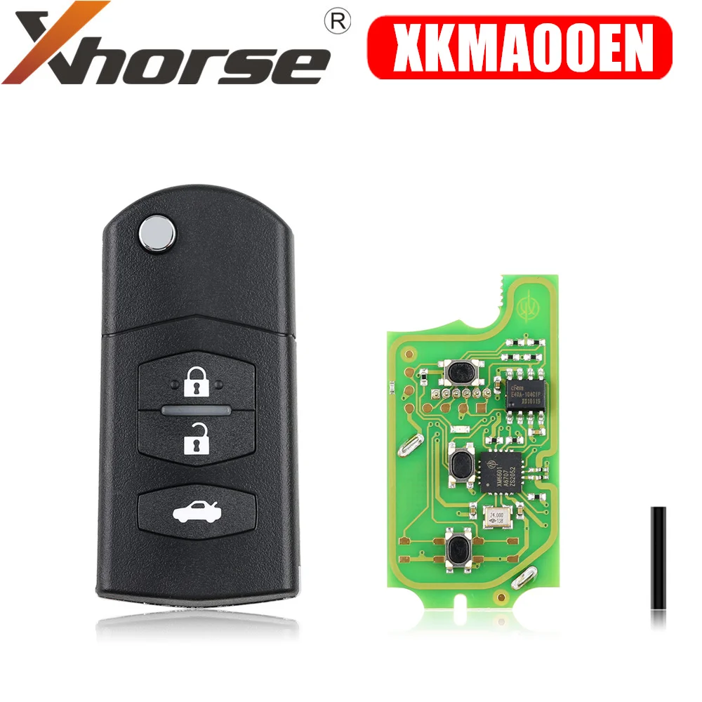 Xhorse XKMA00EN Wire Remote Key for Mazda Flip 3 Buttons English Version 1 Piece