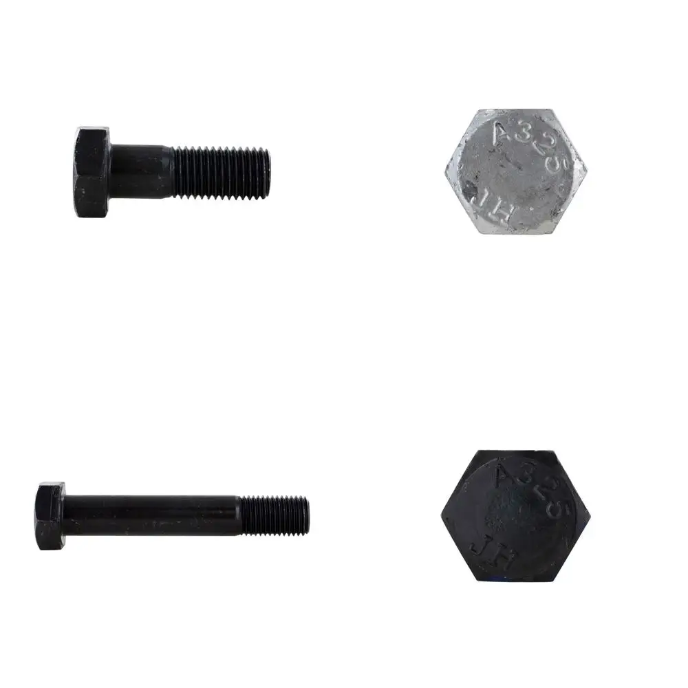 مسامير هيكلية سداسية ثقيلة 3 × 8 - 10 عبوات، لمسة نهائية عادية، نوع A325 1، مناسبة للتطبيقات شديدة التحمل