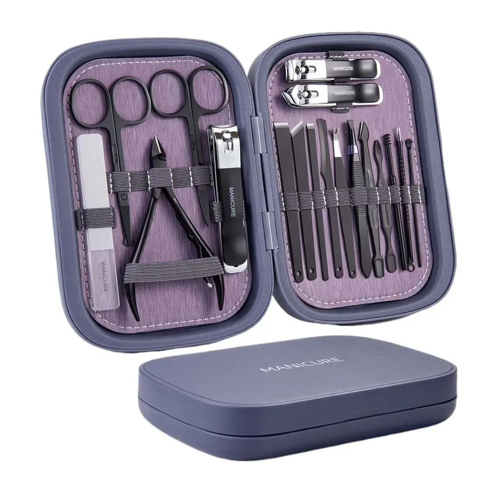 

Cuticle Nipper Nail File Earpick Nail Sanding Eyebrow Tweezers Nail Clippers Set Manicure Set Nail Tools Kit Pedicure Tool