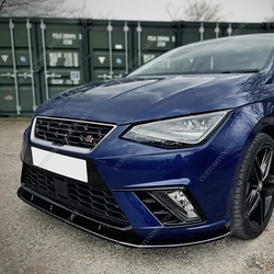 3Pcs CS Style Front Bumper Lip Spoiler Splitter Diffuser For Seat ibiza 6F Ibiza MK5 FR TSI TDI 2017-2024 Bodykits Tuning