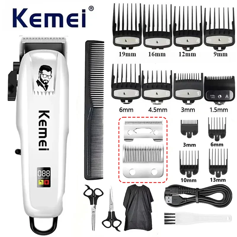 Kemei PG809A مقص الشعر للرجال أدوات للعناية الشخصية الكهربائية المهنية أداة تهذيب شعر اللحية الجسم حافة مخطط التفاصيل آلة حلاقة #1