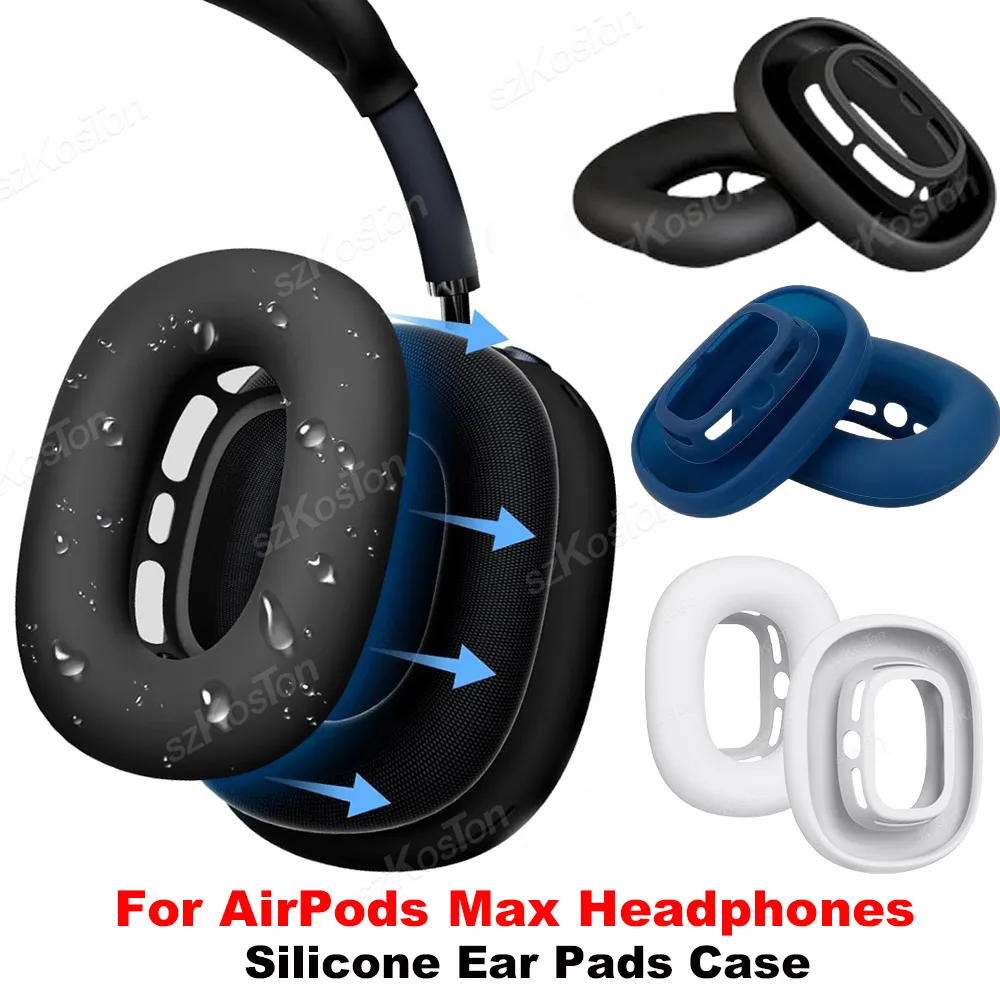 Étui de protection en silicone souple pour écouteurs AirPods Max, résistant à la transpiration, lavable, pour accessoires AirPods Max