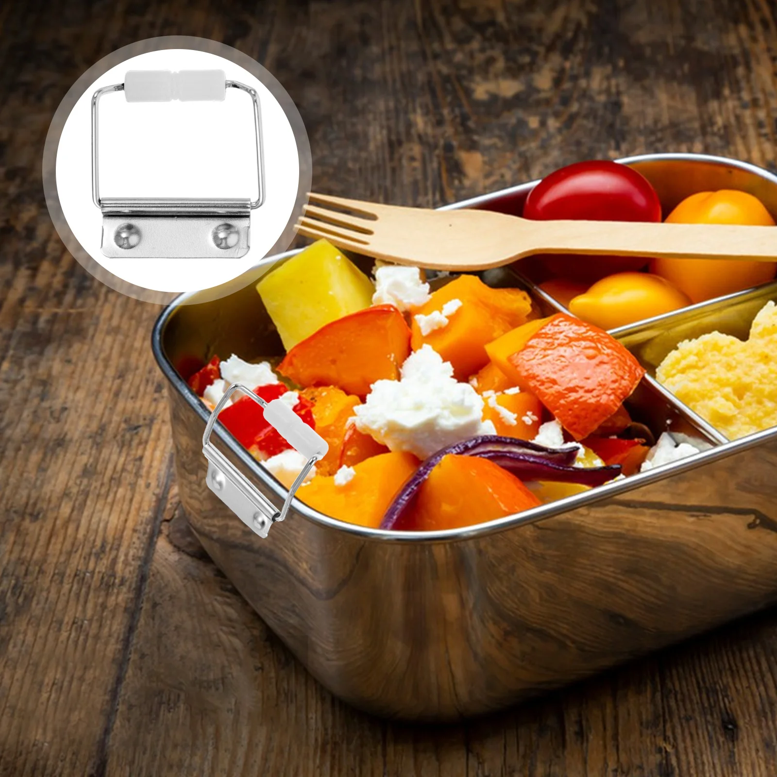 

20Pcs Clasp Latch for Tin Box Heavy Duty Stainless Steel Buckle Lock Easy Open Close Sliding Wheel Design Ideal for Container